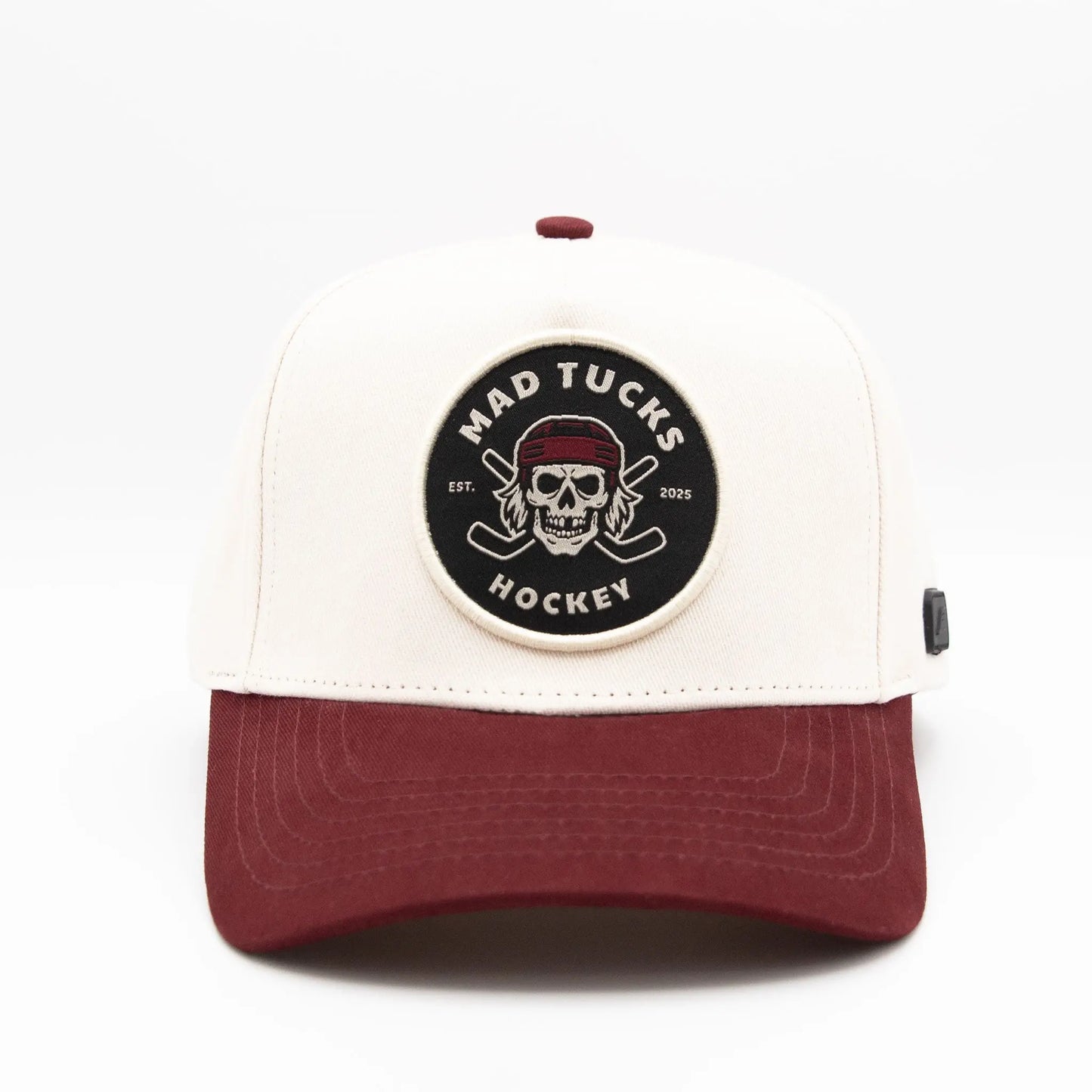 GAME FACE ON - Cream/Port - Hockey Hat MAD TUCKS