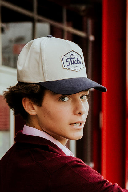 MAD TUCKS Hockey Hat - Cream/Deep Purple