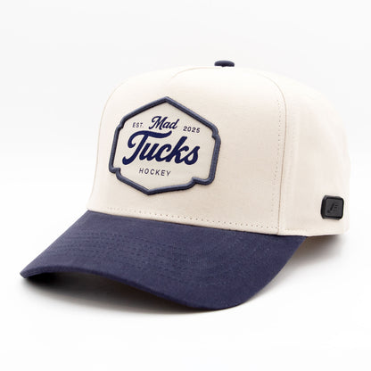 MAD TUCKS Hockey Hat - Cream/Deep Purple